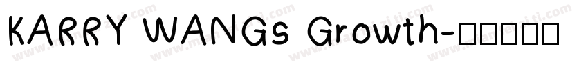 KARRY WANGs Growth字体转换